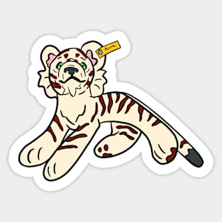 Pretty White tiger Sticker